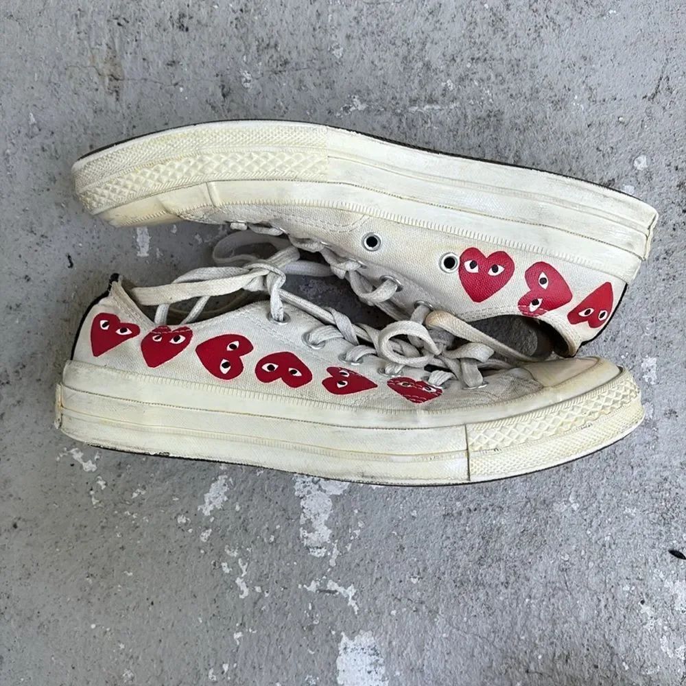 Converse Comme des Garçons multi heart low tops - Picture 2 of 8